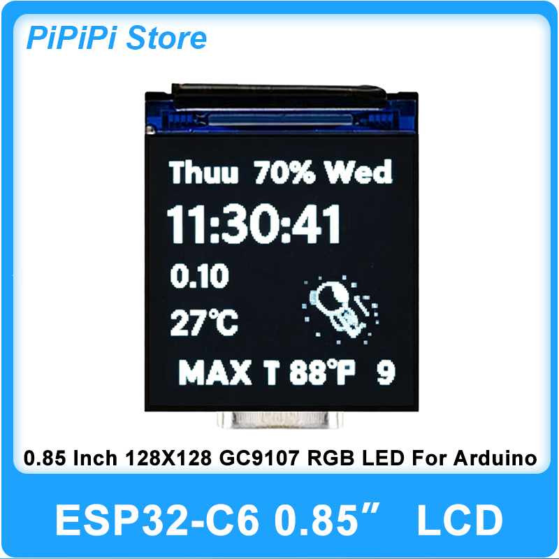 Esp32 Wifi Bluetooth Module - ESP32 C6 0,85 inch 128x128 IPS