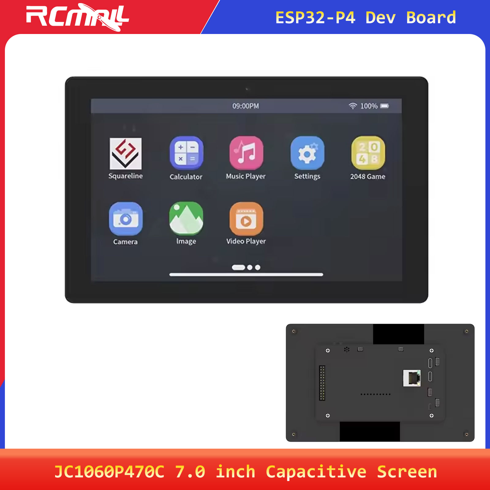 Esp32 C6 - JC1060P470C 7,0 inch 1024x600 IPS capacitief