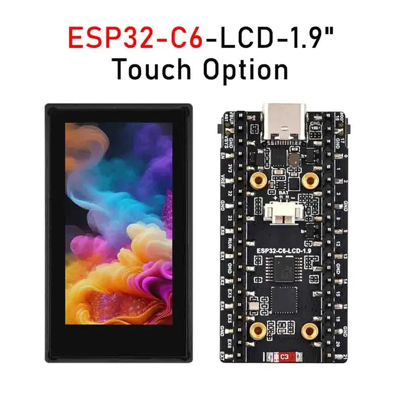 Esp32 C6 - ESP32-C6 1,9-inch LCD-schermontwikkelbord 170×320 Ondersteunt WiFi
