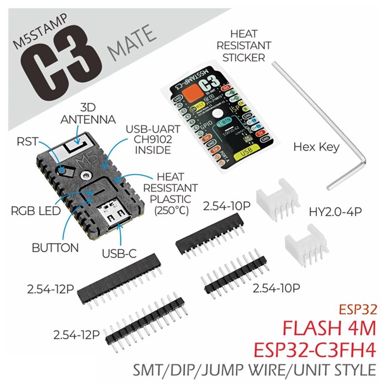 AS95-ESP32-C3 ontwikkelbord M5 - Esp32 Wifi Bluetooth Module recensie en prijs