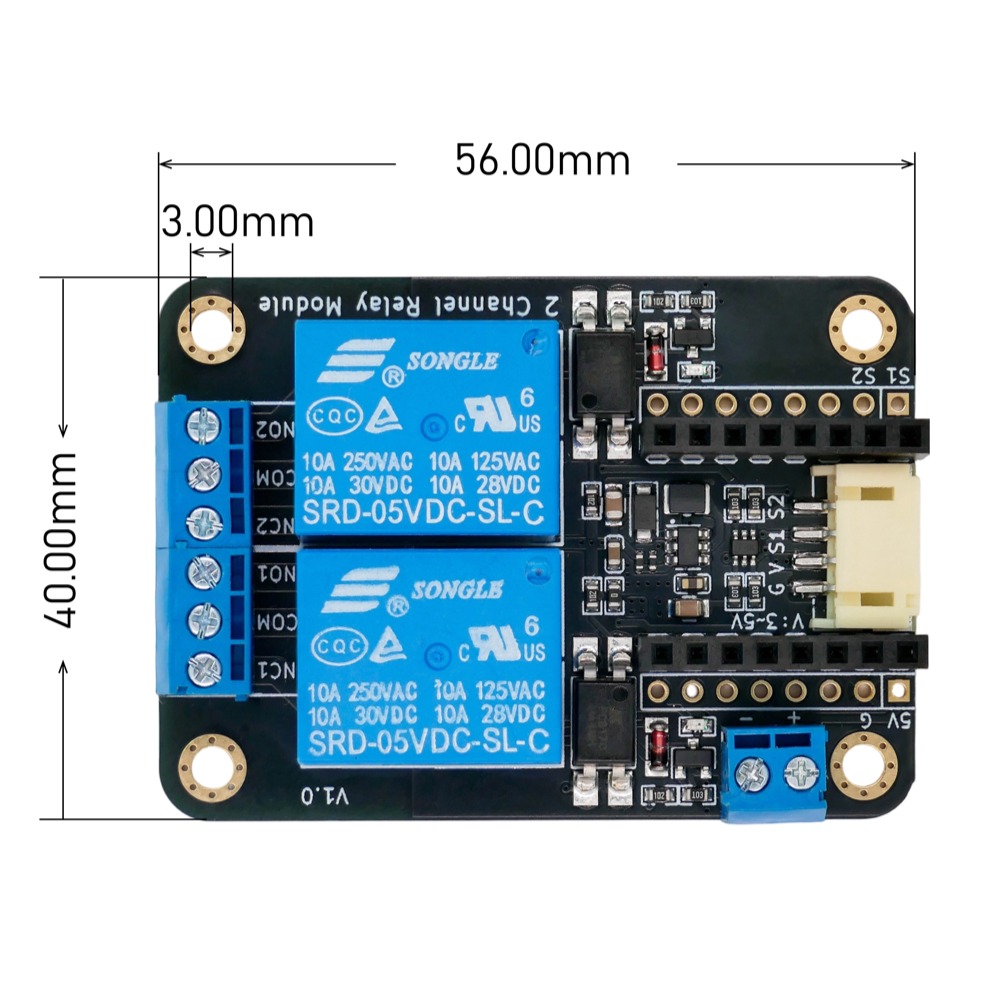2CH Relaismodule Input5V Actie - Esp32 Uart Module recensie en prijs