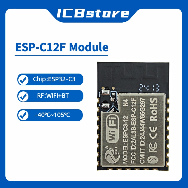 ESP32-C3-serie module ESP-C12F - Esp32 Wifi Bluetooth Module recensie en prijs
