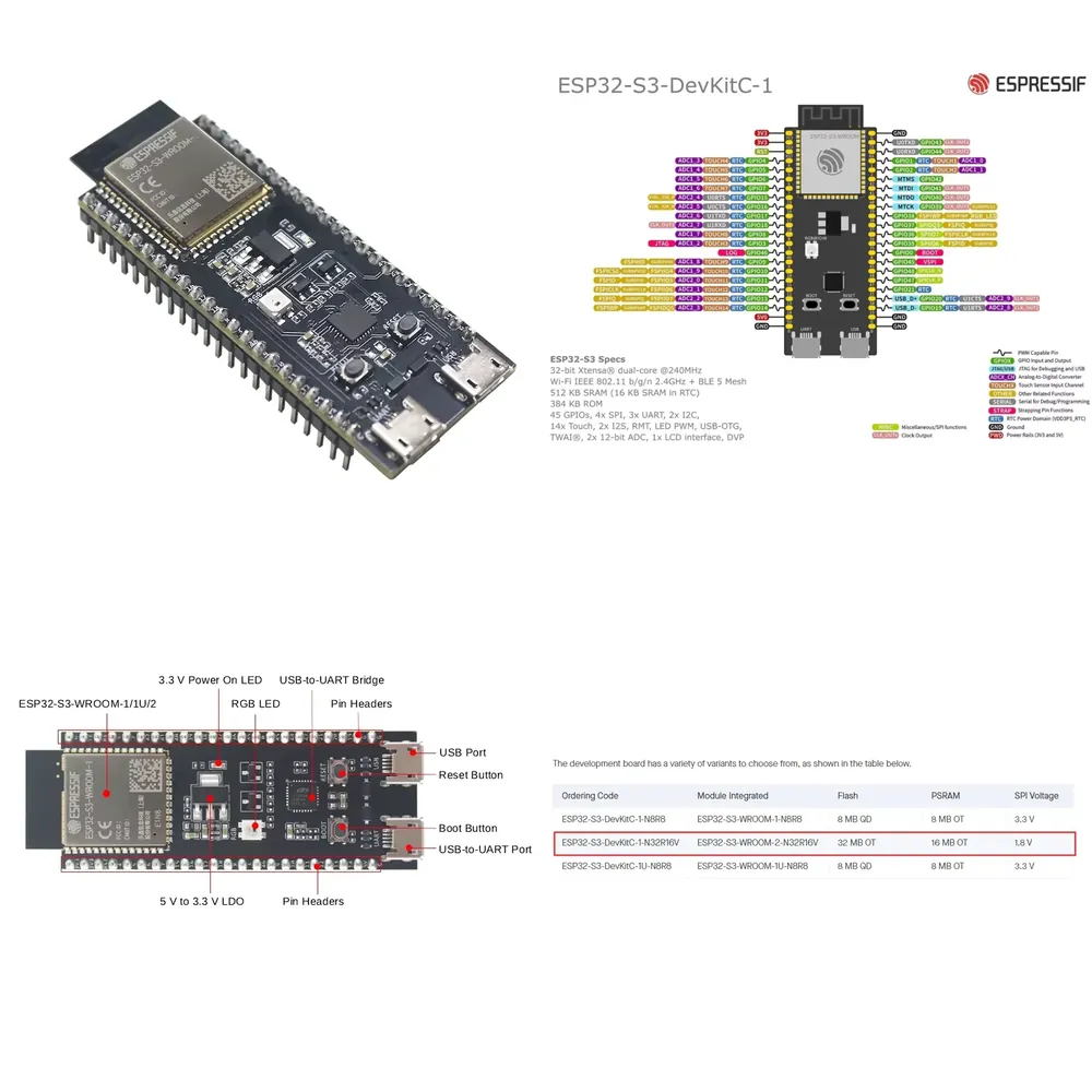 Espressif ESP32-S3-DevKitC-1 o - Esp32 S3 recensie en prijs