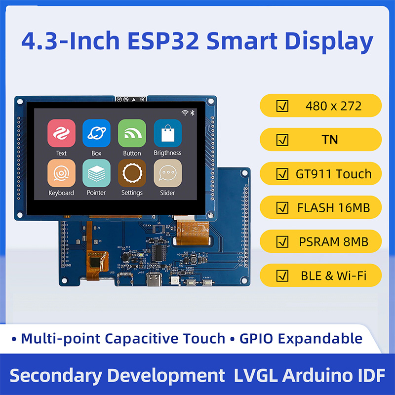 ESP32 S3 4,3 inch 480*272 capa - Esp32 P4 recensie en prijs