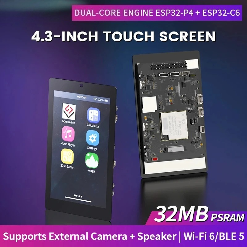 4,3 inch 480x800 IPS capacitie - Esp32 C6 recensie en prijs